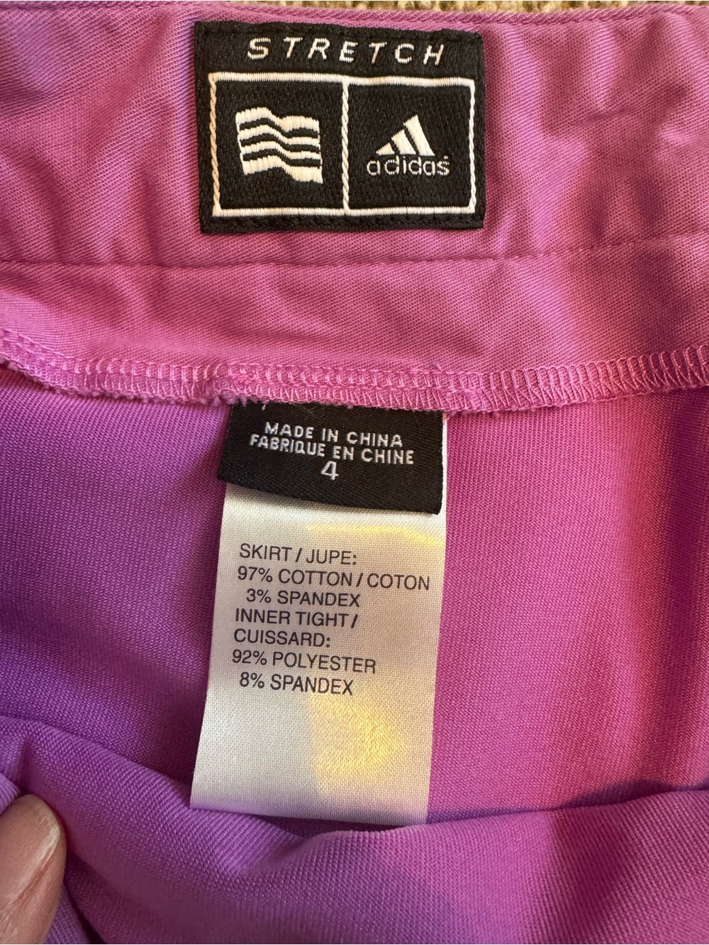 Adidas Women's Stretch Skorts Purple Size 4 - Picture 5 of 7